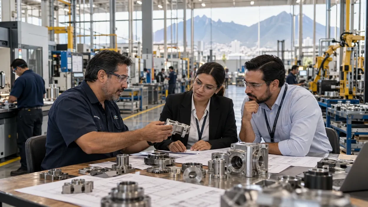 Equipo empresarial revisando procesos y posibilidades de mejora